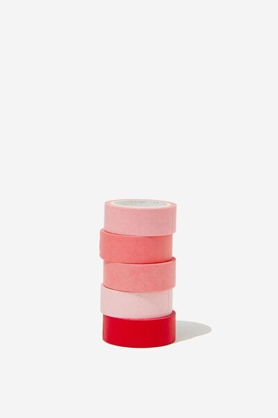 Washi Tape 5Pk, RED/BLAZE OMBRE