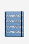 A5 Spinout Notebook Recycled, RG ASIA GONE CASE BLUE