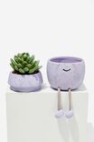 Stashed Away Mini Planter, PALE LILAC FACE ROPE LEGS - alternate image 2