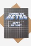 Funny Birthday Card, RG USA YOU RE SO RETRO HAPPY BIRTHDAY - alternate image 1