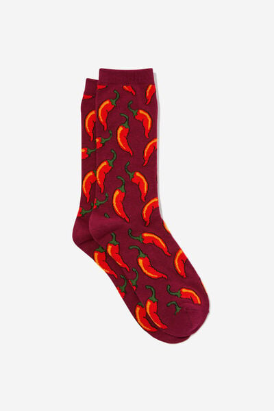 Socks, SPICY RED CHILLI YDG