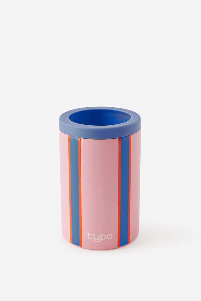 Can Cooler, SUMMER STRIPE / PINK