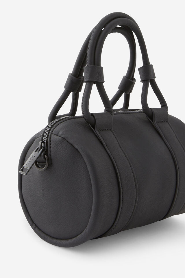 Amelia Mini Duffle, BLACK 2.0 PEBBLE