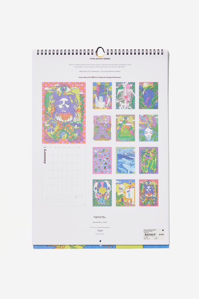 2023 A3 Art Series Calendar, ARTISTIC EXPRESSION