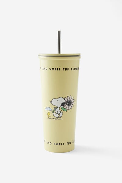 Collab Metal Smoothie Cup, LCN PEA SNOOPY STOP AND SMELL