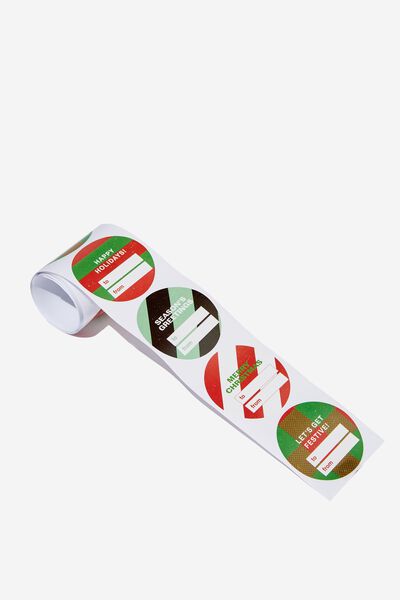 Christmas Sticker Roll, MERRY CHRISTMAS TRADITIONAL