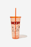 Sipper Smoothie Cup, LCN PEA SNOOPY PEACH - alternate image 1