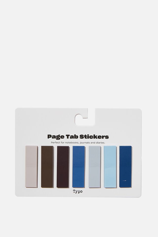 Page Tab Stickers, BROWN AND BLUES
