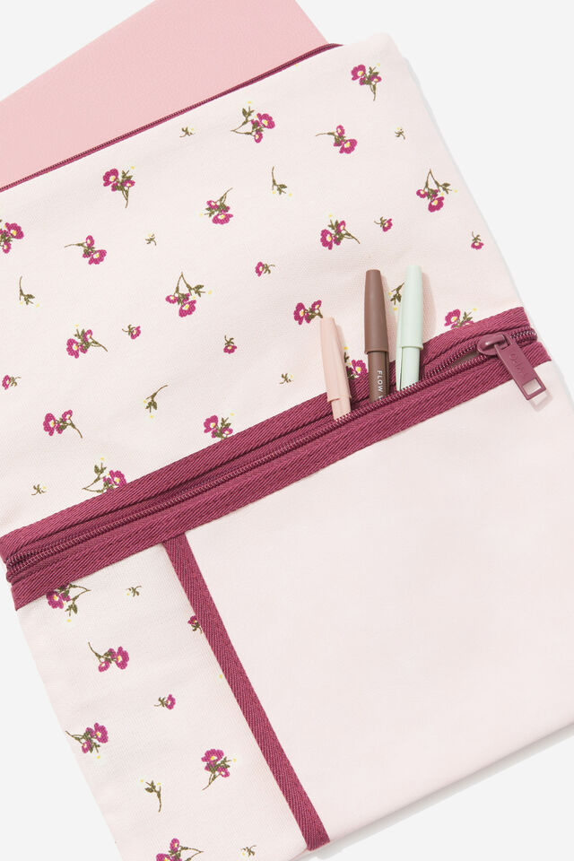 Everyday Compact Pencil Case, BALLET BLUSH / MEADOW DITSY BLUSH