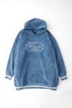 Slounge Around Oversized Hoodie, FERMEZ LA MERCI BLUE SHADOW USA - alternate image 1