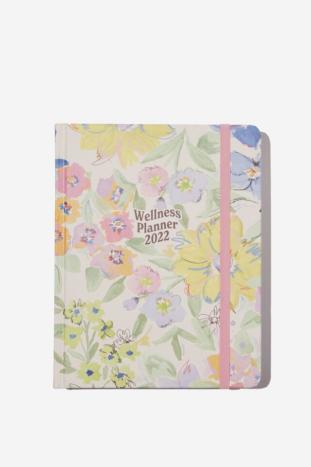 2022 Small Daily Wellness Planner, HANDCRAFTED FLORAL