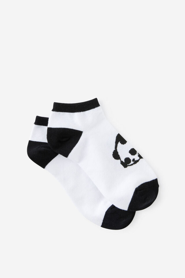 Ankle Socks 2 Packs, SLEEPING PANDA S/M