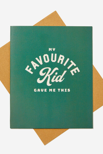 Fathers Day Card 2024, MY FAVOURITE KID GAVE ME THIS GREEN