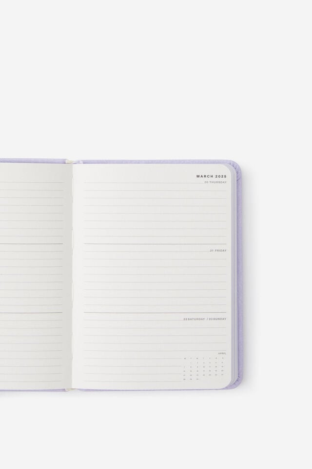 2025 A6 Weekly Buffalo Diary, LAVENDER HAZE FOIL