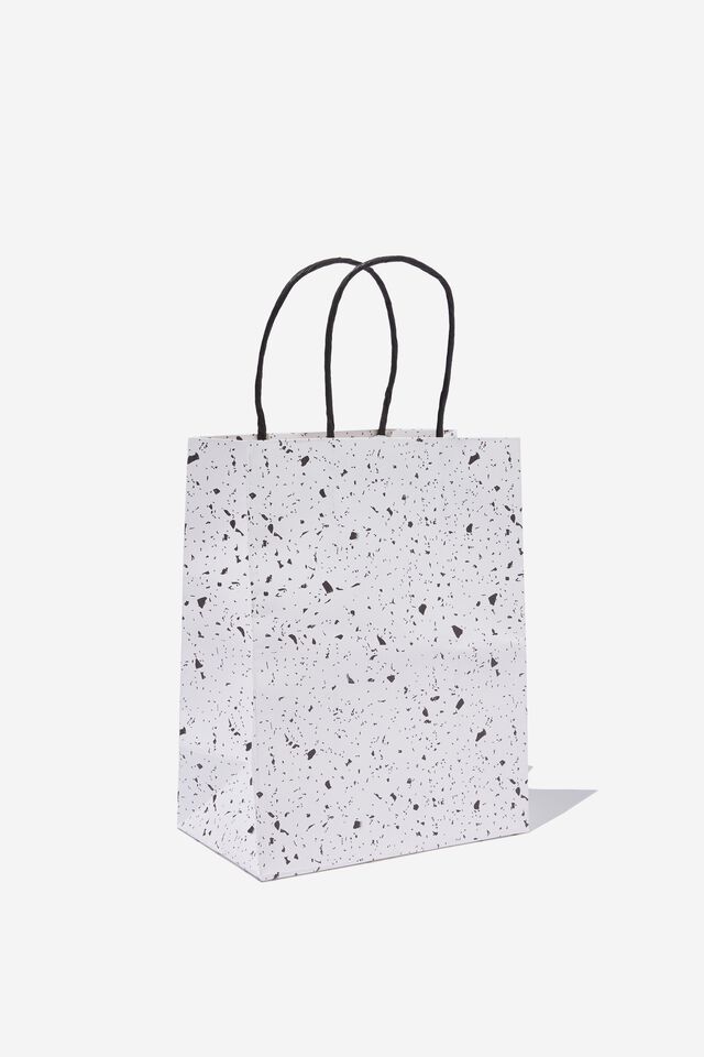 Get Stuffed Gift Bag - Small, MICRO TERAZZO WHITE