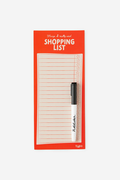 Magnetic Memo Lists, SHOPPING LIST