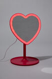 Shaped Mirror Desk Lamp, SIZZLE PINK HEART - alternate image 3