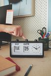 Retro Flip Clock, MATTE BLACK - alternate image 4