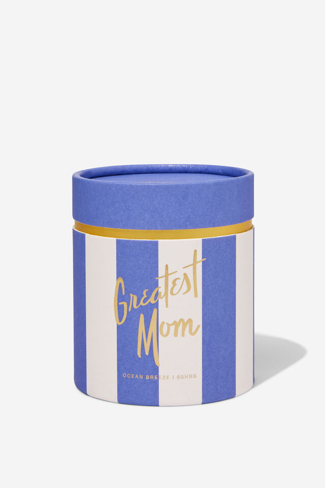 Check Out Candle, BRIGHT BLUE GREATEST MUM