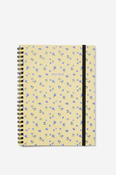 A5 Spinout Notebook, DAISY DITSY BUTTER