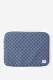 Take Me Away 15 Inch Laptop Case, STRIPED CHECK STORM BLUE - alternate image 1