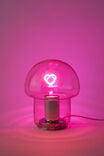 Glass Lamp Filament Globe, BALLET BLUSH HEART - alternate image 2