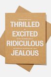 Congratulations Card, THRILLED EXCITED RIDICULOUS JEALOUS
