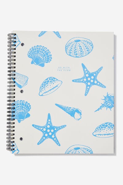 College Ruled Campus Notebook, GO WITH THE FLOW COASTAL