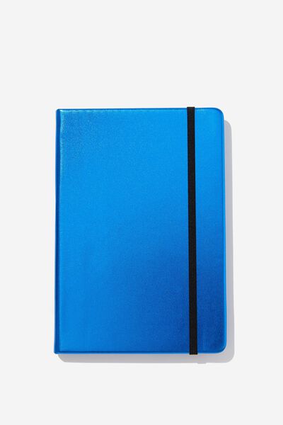 A5 Premium Buffalo Journal, METALLIC BLUE