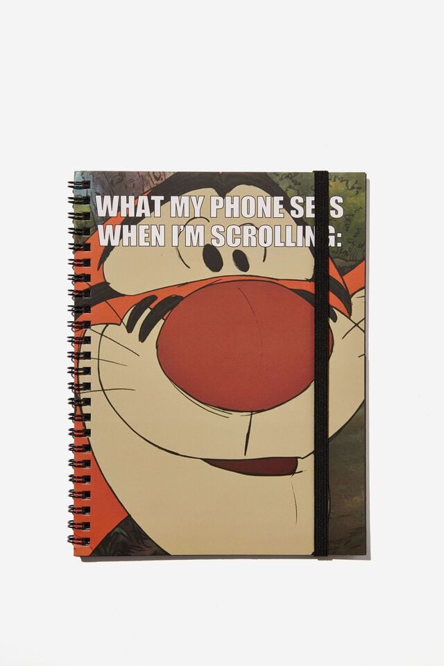 A5 Spinout Notebook Recycled, LCN DIS TIGGER MEME