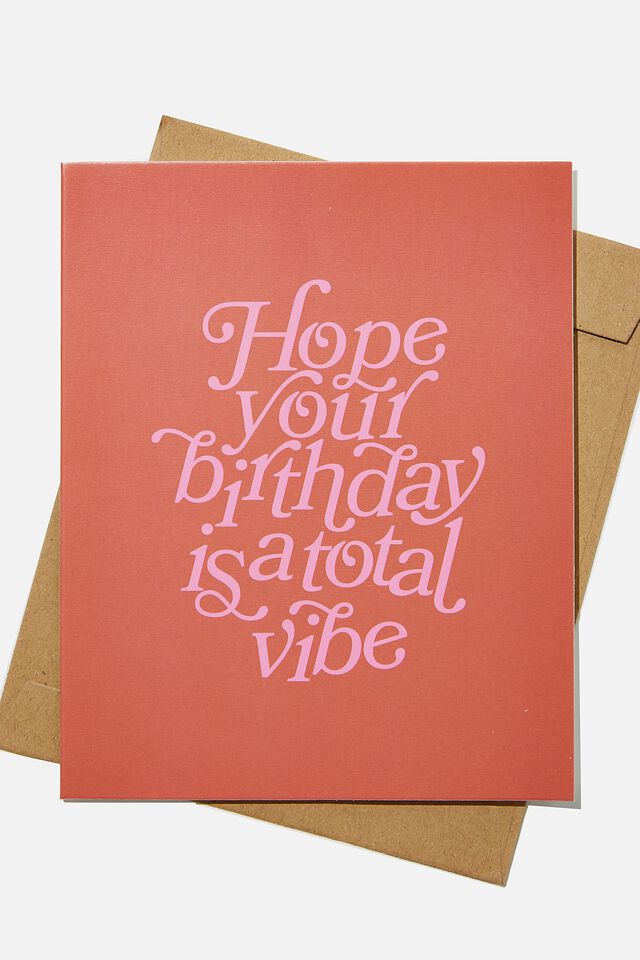 Nice Birthday Card, TOTAL VIBE BIRTHDAY