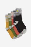 Tin Of Socks, WEEKLY SWEAR GREY MARLE (M/L) - alternate image 1