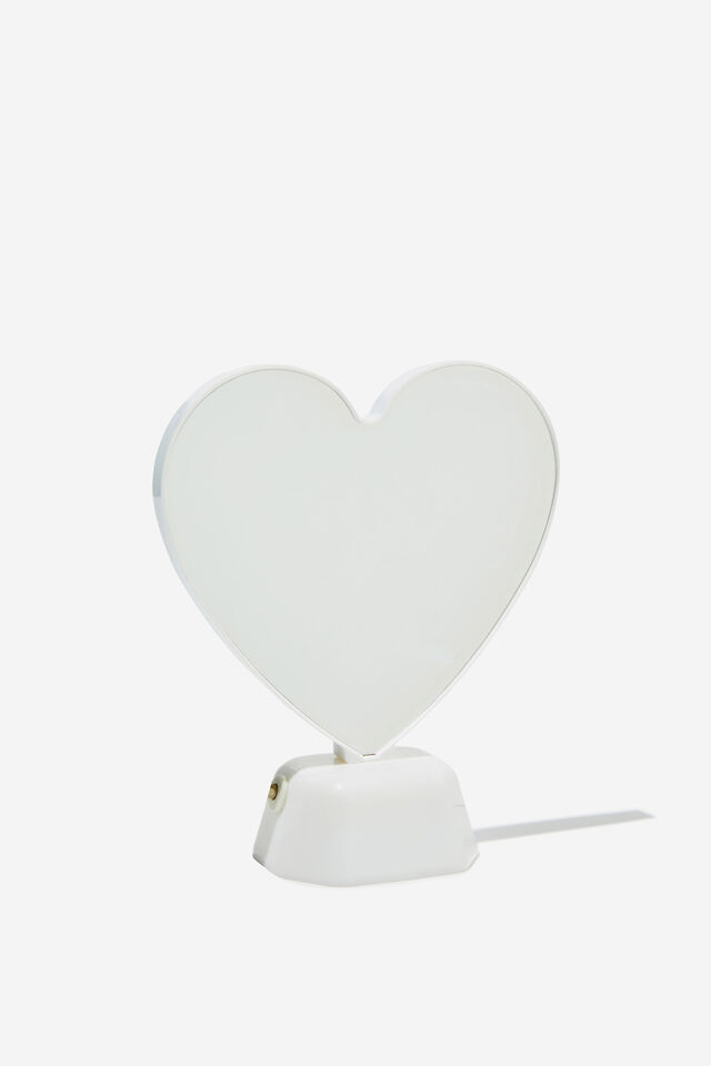 Infinity Mirror Desk Lamp, PINK HEART