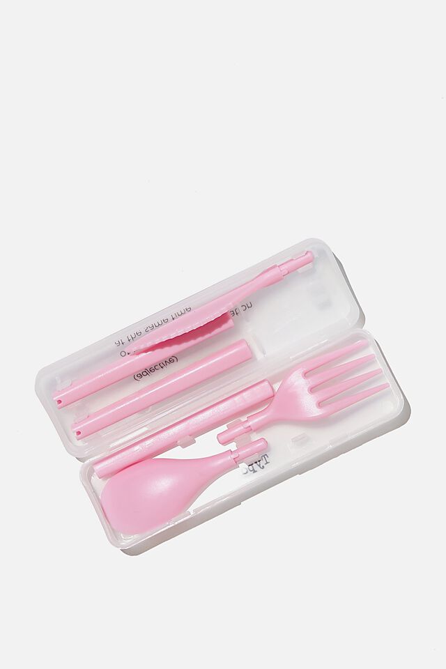 Cutlery Sets, PLASTIC PINK