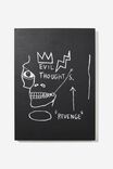Basquiat A4 Stitch Bound Sketch Book, LCN BSQ BLACK/WHITE SKULL - alternate image 1