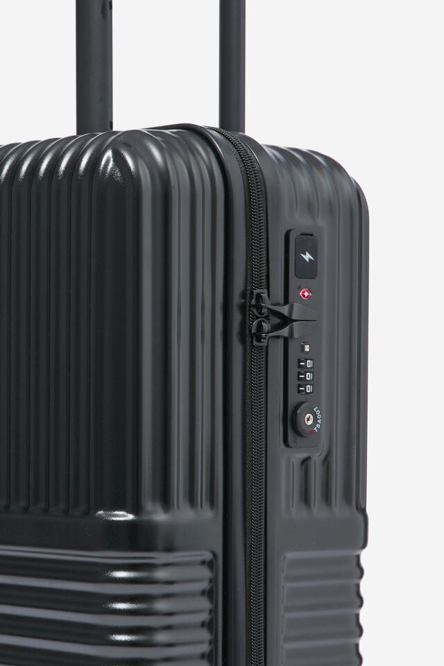 20 Inch Carry On Suitcase, BLACK