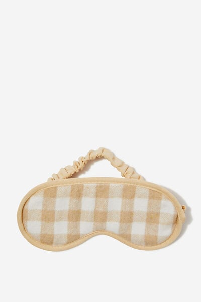 Off The Grid Eyemask, GINGHAM/ LATTE