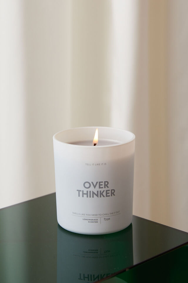 Tell It Like It Is Candle, COOL GREY OVER THINKER!