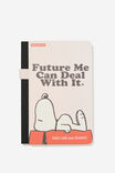 A5 Fabric Spine Notebook Premium, LCN PEA SNOOPY FUTURE ME - alternate image 1