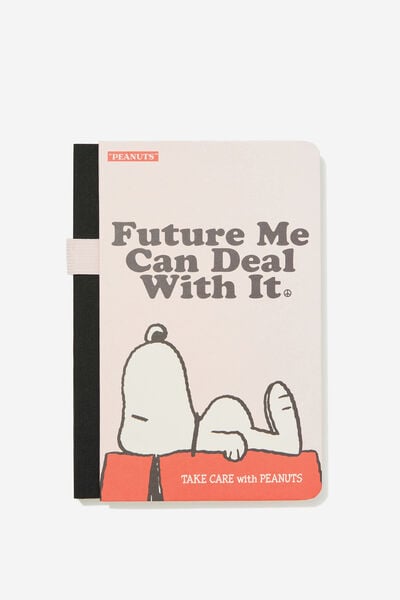 A5 Fabric Spine Notebook Premium, LCN PEA SNOOPY FUTURE ME