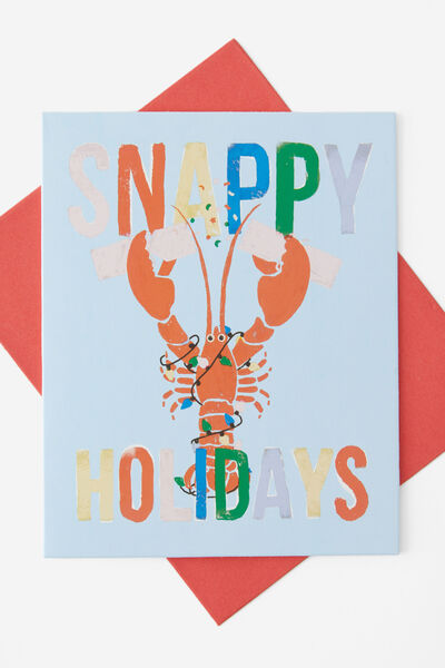 Christmas Card 2024, SNAPPY HOLIDAYS LOBSTER