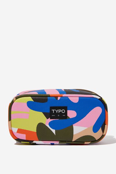 Luca Pu Pencil Case, ABSTRACT FLORAL MAXIMALIST