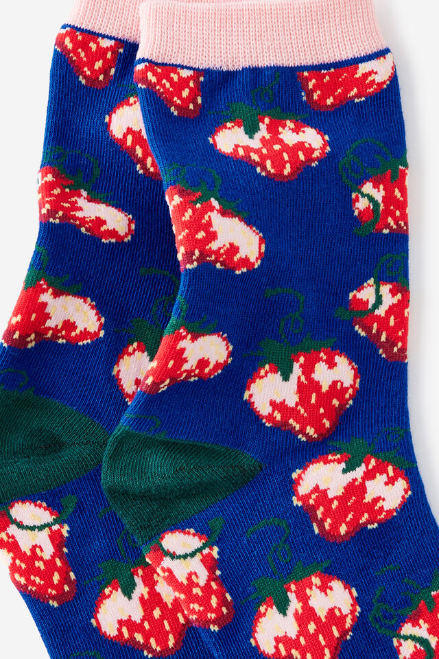 Mid Crew Socks, BERRY YARDAGE