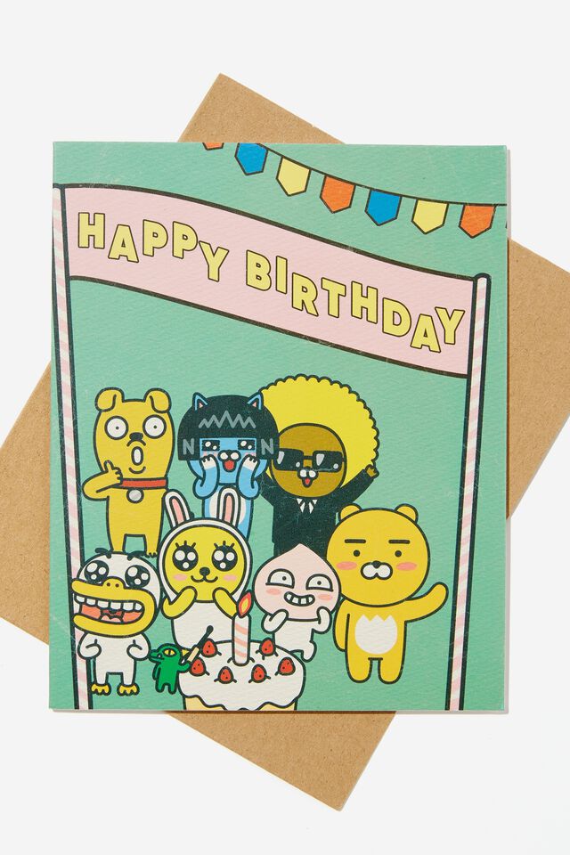 Kakao Friends Nice Birthday Card, LCN KAK KAKAO FRIENDS HAPPY BIRTHDAY