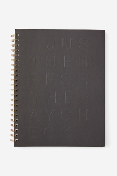 A4 Campus Notebook, BLACK PAYCHECK