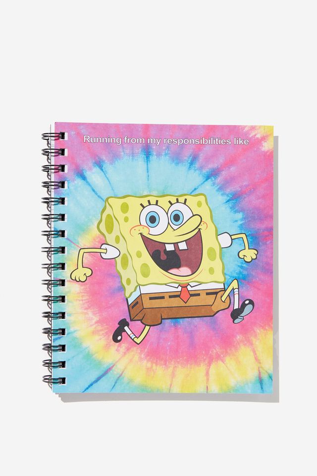 A5 Campus Notebook Recycled, LCN NIC SPONGEBOB RUNNING FROM RESPONSIBILITI