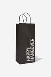 Bottle Gift Bag, HAPPY HANGOVER BLACK - alternate image 1
