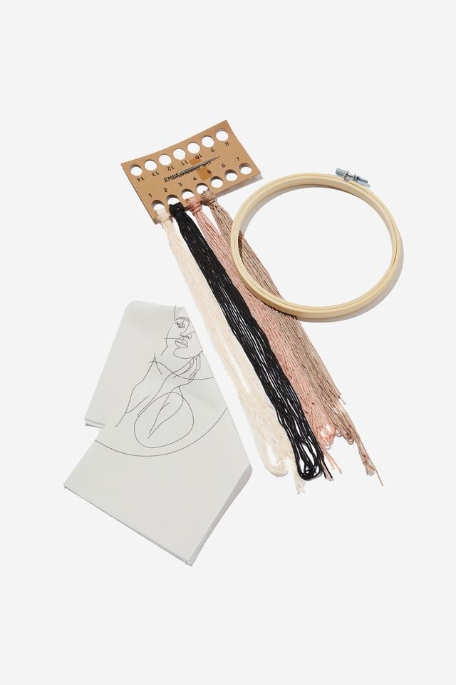 DIY Embroidery Kit, EMBROIDERY KIT - FEMME LINEART