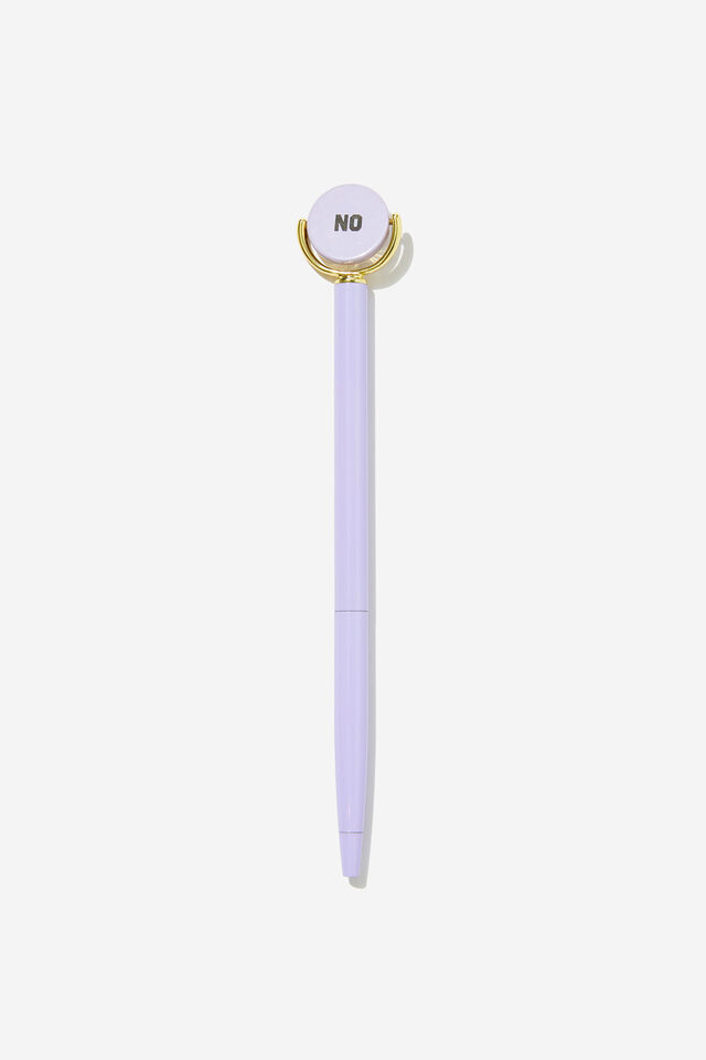 Spin Top Pen, LILAC YES NO