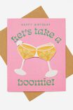 Premium Funny Birthday Card, BOBBLE HAPPY BIRTHDAY TAKE A BOOMIE - alternate image 1